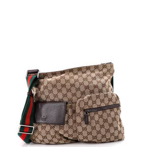 Gucci Double Pocket Web Messenger Gg #247853G69B